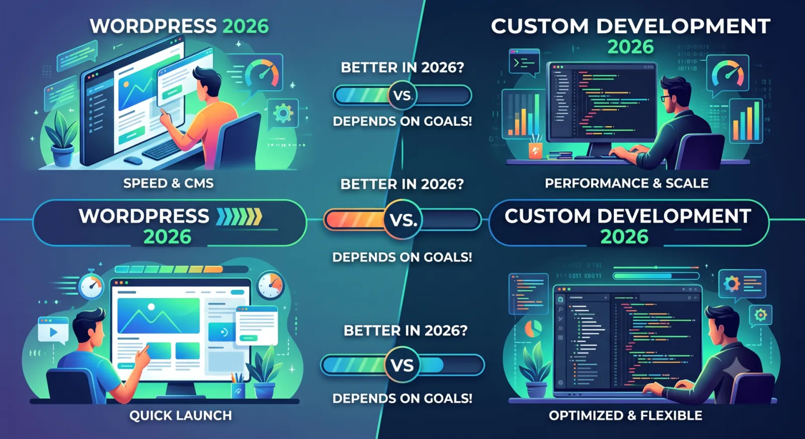 WordPress vs Custom Development in 2026: Which Stack Actually Wins?