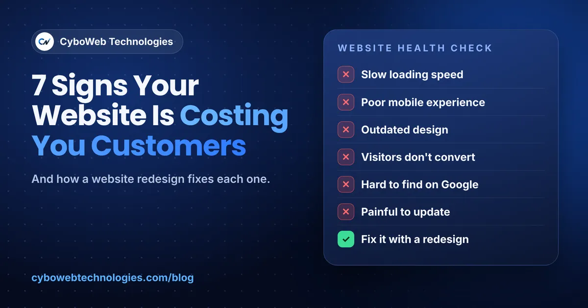 7 Signs Your Business Website Is Costing You Customers